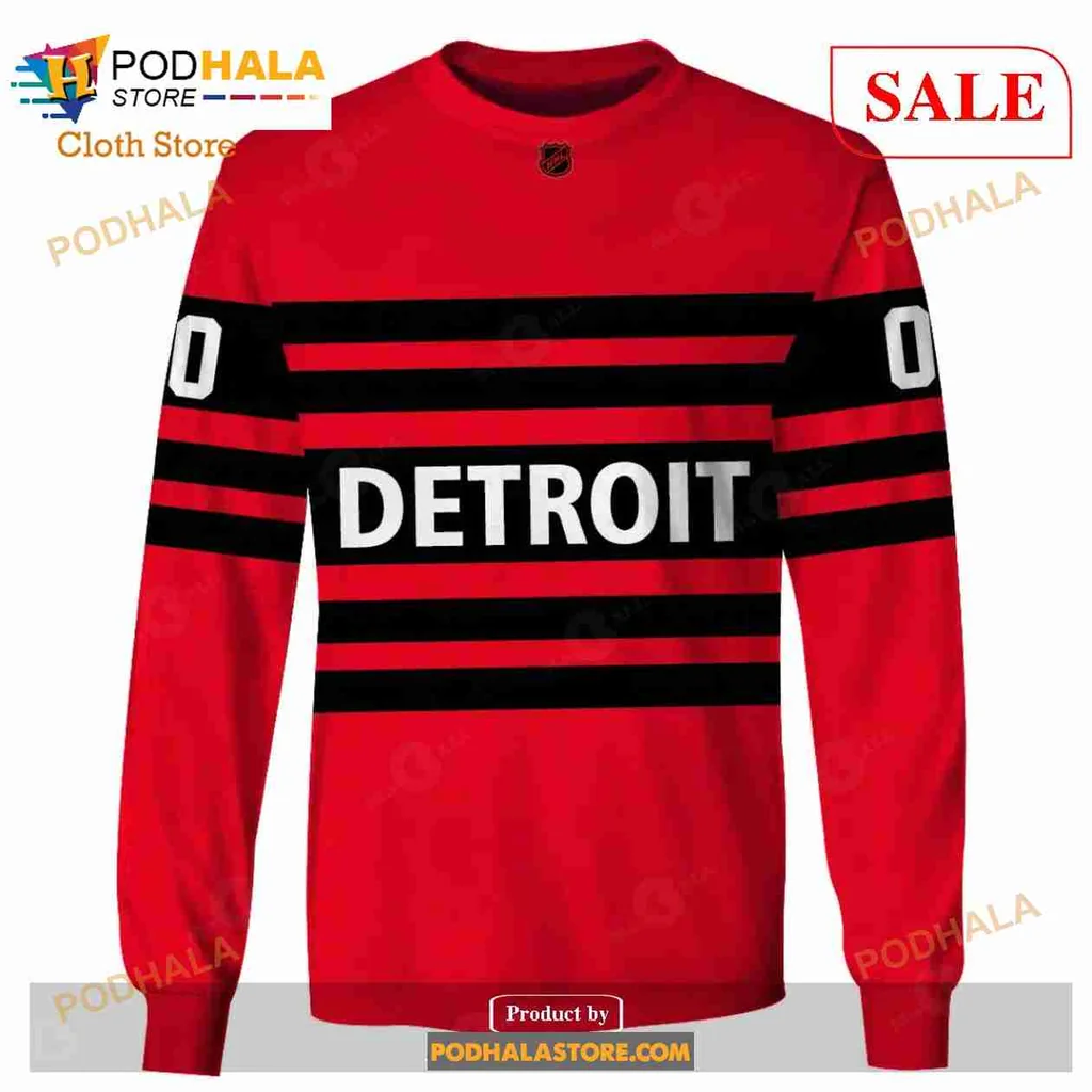 Detroit Red Wings 3D Print Hoodie With Bold Red And Black Design Detroit Red Wings 3D Print Hoodie With Bold Red And Black Design