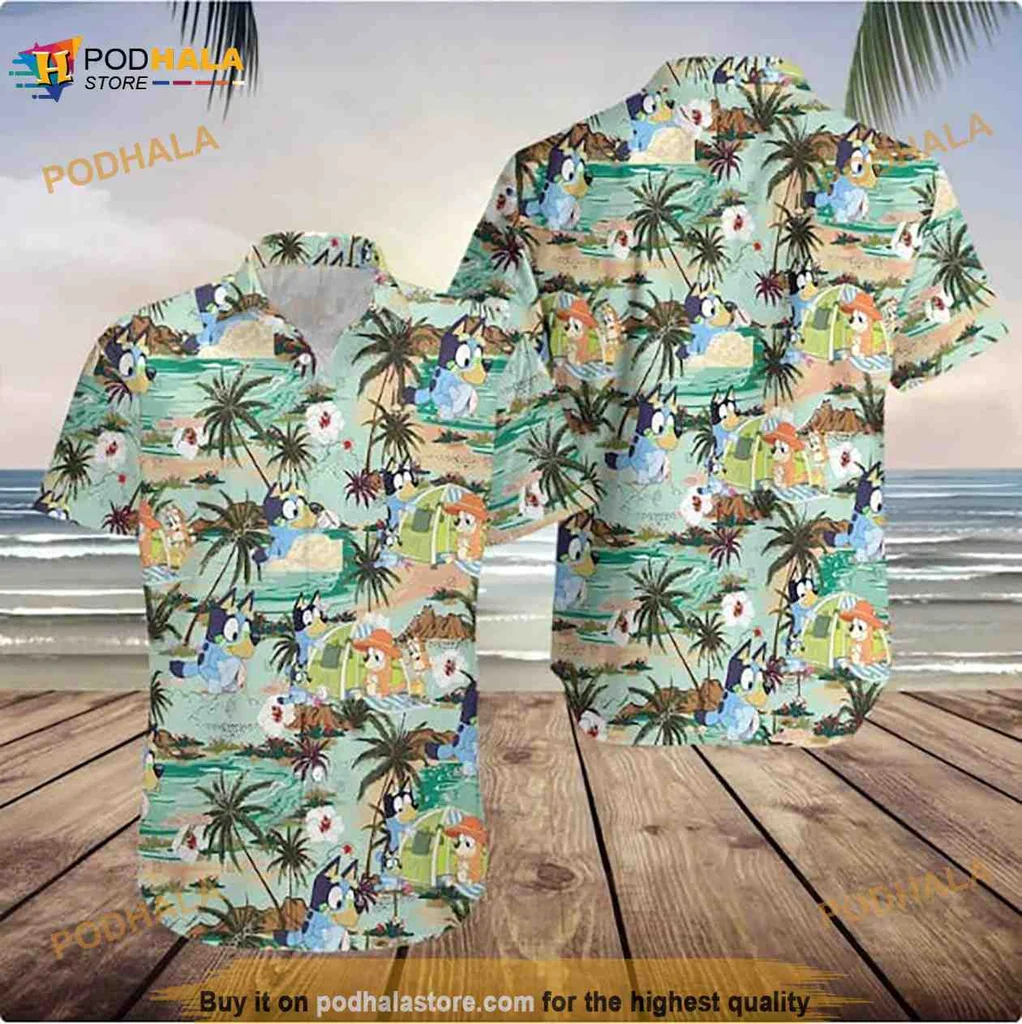 Disney Beach Family Hawaiian Shirt With Vibrant Tropical Print