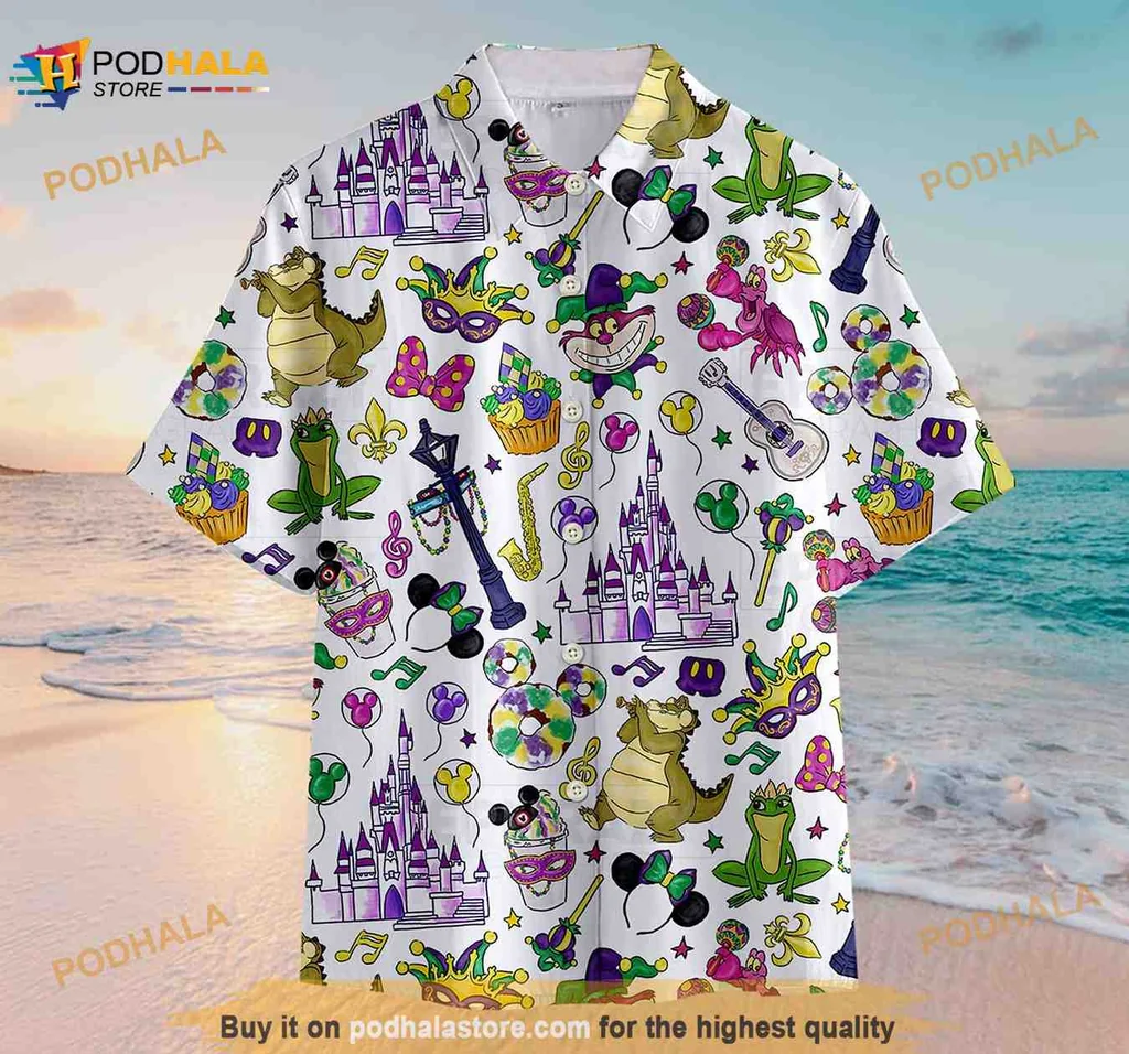 Disney Cartoon Characters Hawaiian Shirt With Colorful Design