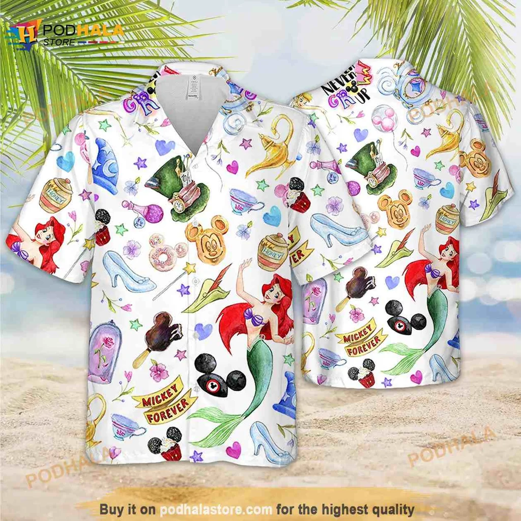 Disney Cartoon Characters Hawaiian Shirt With Vibrant Graphics