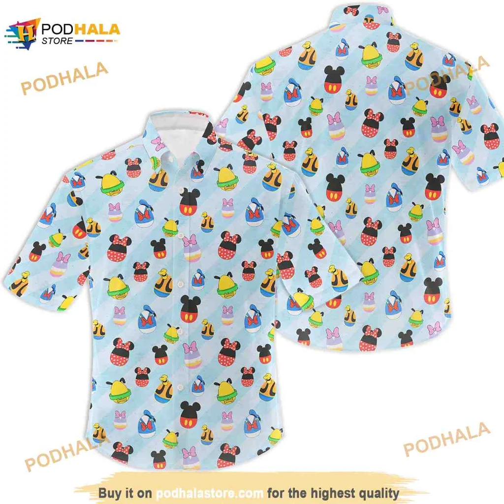 Disney Easter Characters Hawaiian Shirt Featuring Mickey And Friends