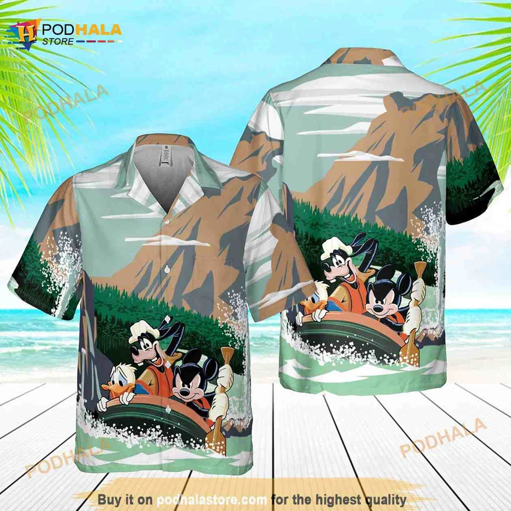 Disney Mickey Mouse Adventure Hawaiian Shirt With Goofy And Donald Duck