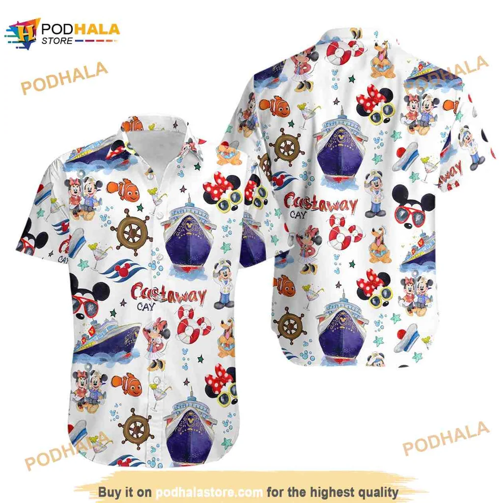 Disney Mickey Mouse Hawaiian Shirt, Colorful Summer Vacation Design
