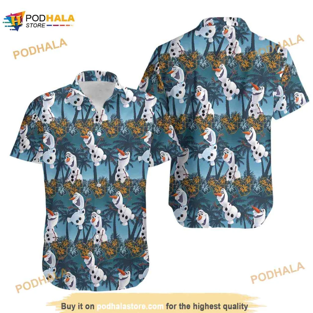 Disney Olaf Tropical Hawaiian Shirt With Playful Summer Design