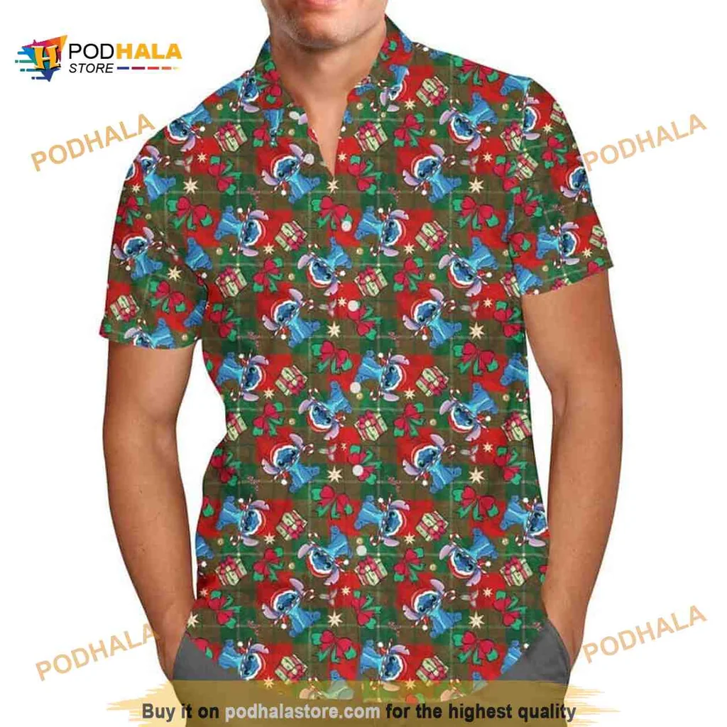 Disney Tropical Character Hawaiian Shirt With Christmas Vibe For Adults