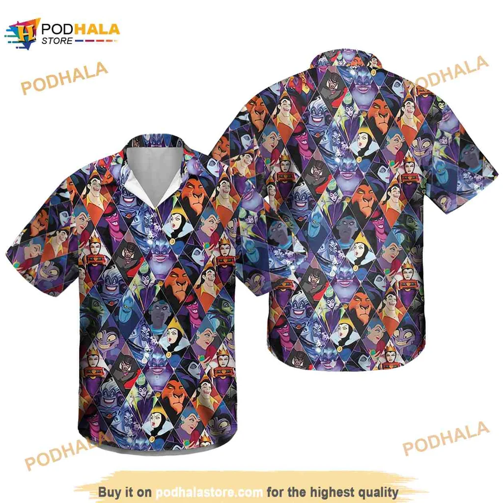 Disney Villains Aloha Shirt Featuring Maleficent Ursula And Evil Queen