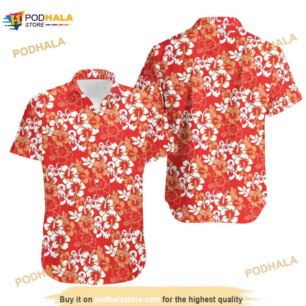 Dungeons And Dragons Floral Hawaiian Shirt With Vibrant Hibiscus Design