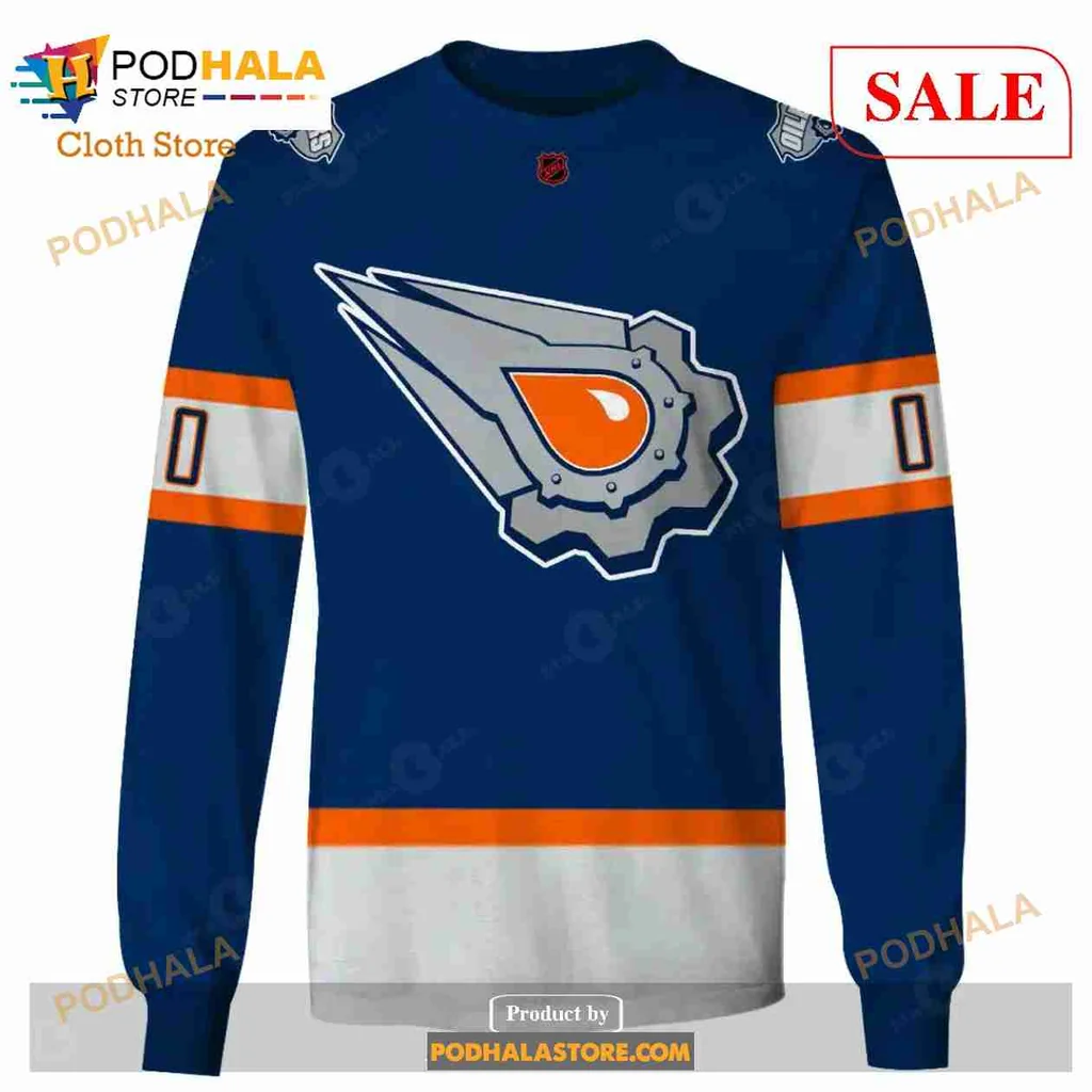 Edmonton Oilers 3D Print Hoodie With Player Number 10 And Bold Logo Edmonton Oilers 3D Print Hoodie With Player Number 10 And Bold Logo