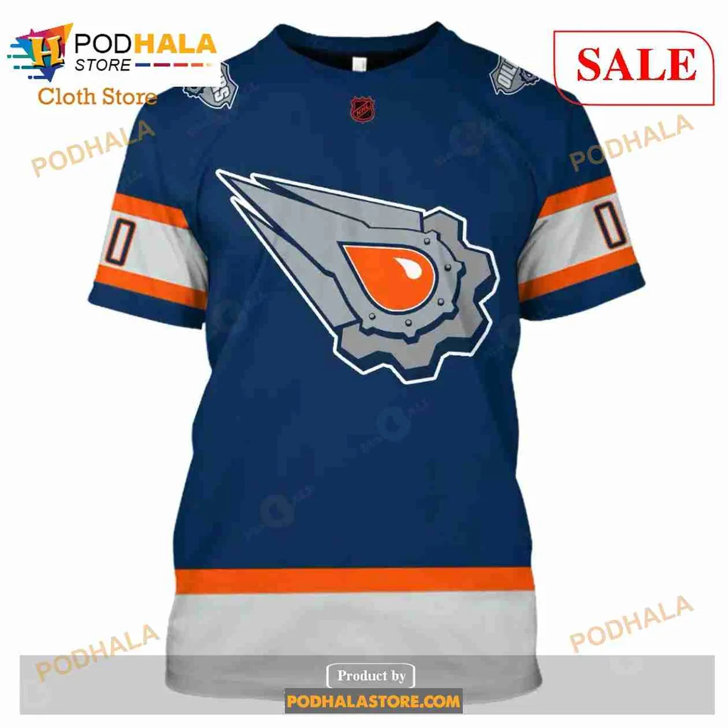 Edmonton Oilers 3d Hoodie With Player Number 10 And Bold Logo - Product View 6 Edmonton Oilers 3d Hoodie With Player Number 10 And Bold Logo - Product View 6