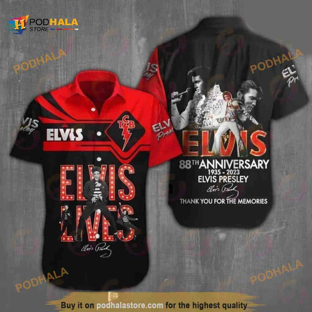 Elvis Presley 88th Anniversary Aloha Shirt, Thank You For The Memories