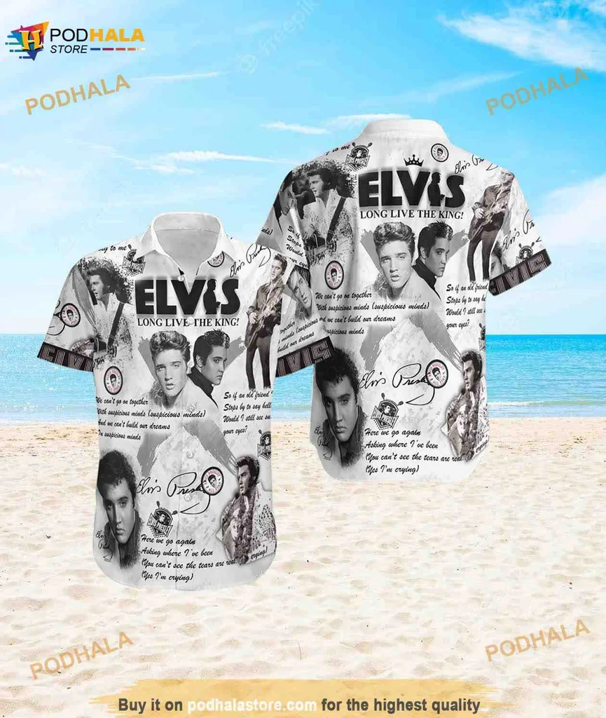 Elvis Presley Aloha Shirt, Long Live The King Vintage Design