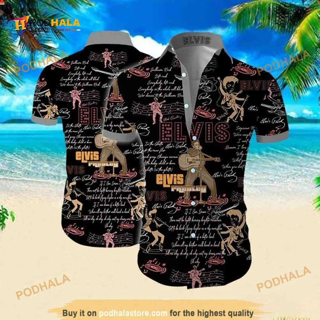 Elvis Presley Hawaiian Shirt, Vibrant Tropical Design For Music Fans