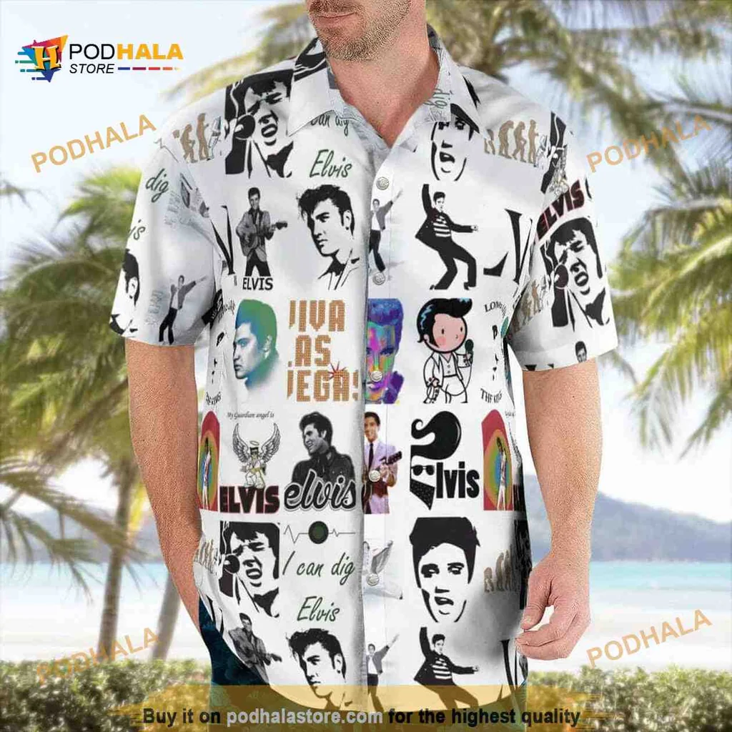 Elvis Presley Hawaiian Shirt With Colorful Graphics For Music Lovers