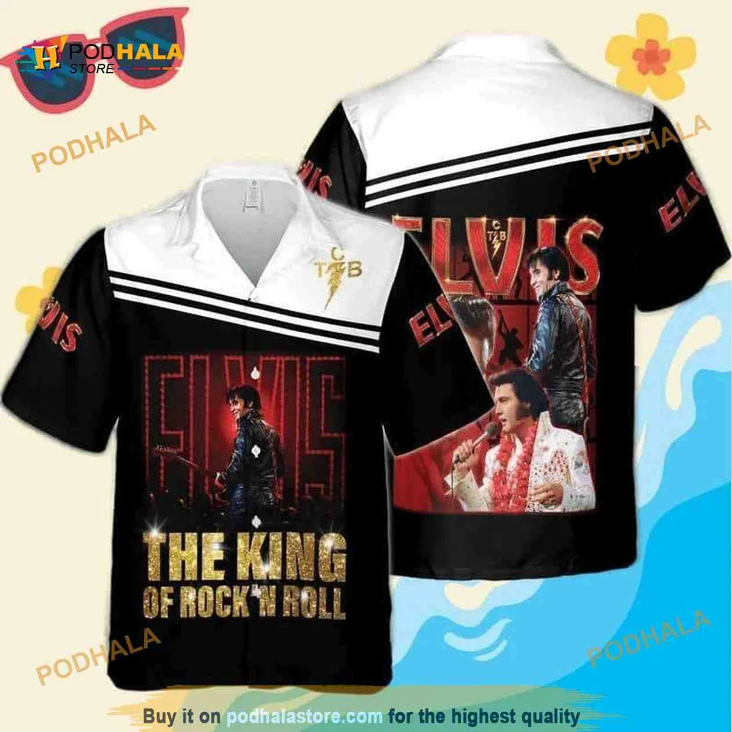 Elvis Presley Rock And Roll Hawaiian Shirt, The King Of Rock N Roll