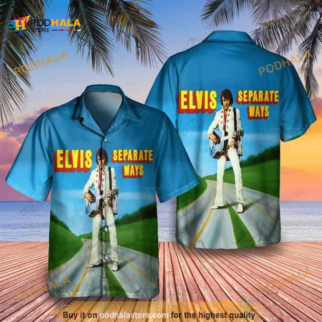 Elvis Presley Tropical Aloha Shirt Featuring Vibrant Retro Design