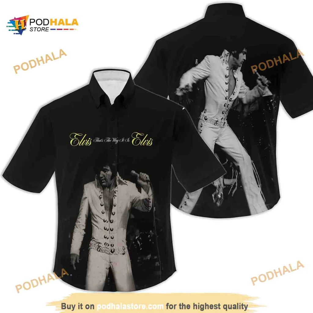 Elvis Presley Vintage Hawaiian Shirt For Rock And Roll Music Lovers