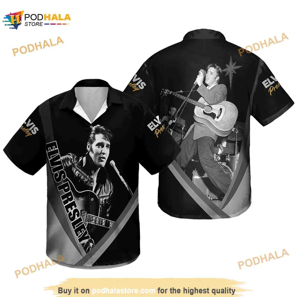 Elvis Presley Vintage Hawaiian Shirt, Rock And Roll Icon Aloha Style