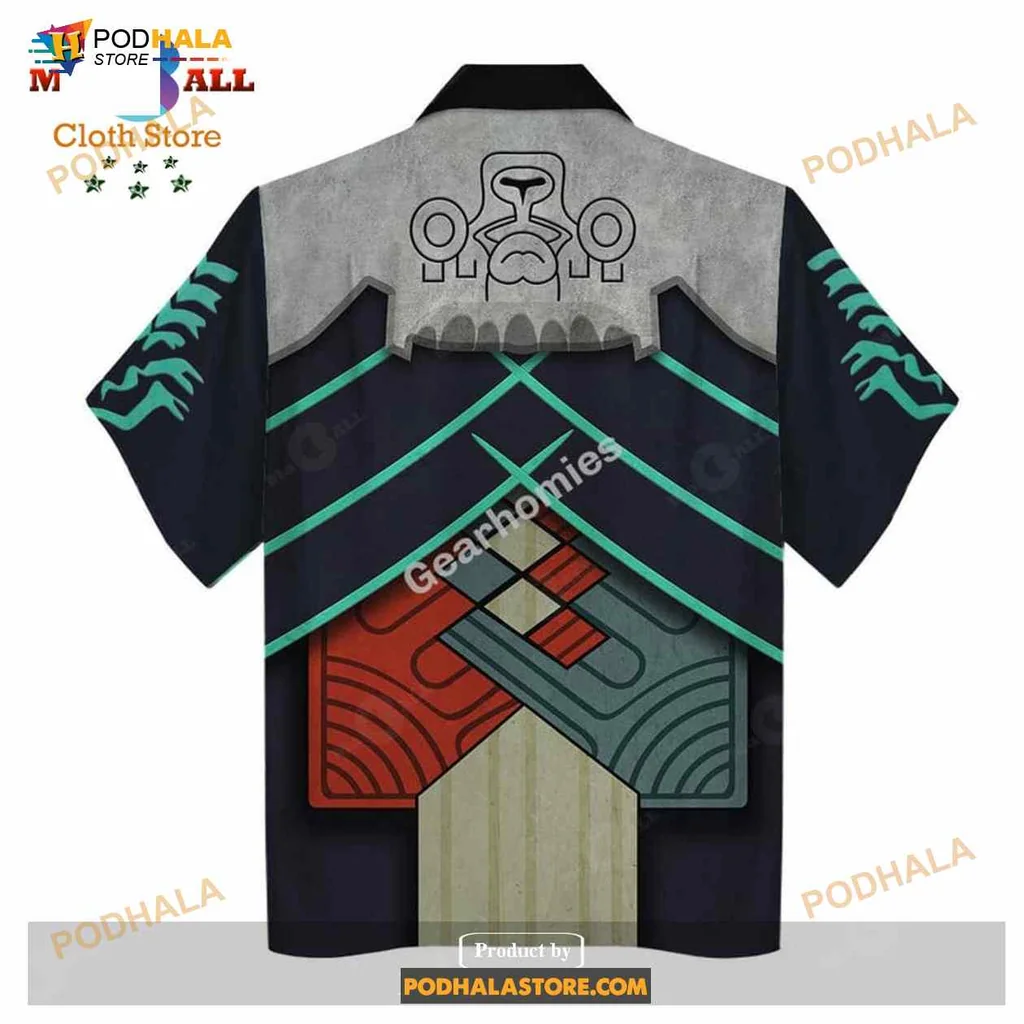 Fantasy Armor Aloha Shirt With Intricate Design For Gamers Fantasy Armor Aloha Shirt With Intricate Design For Gamers