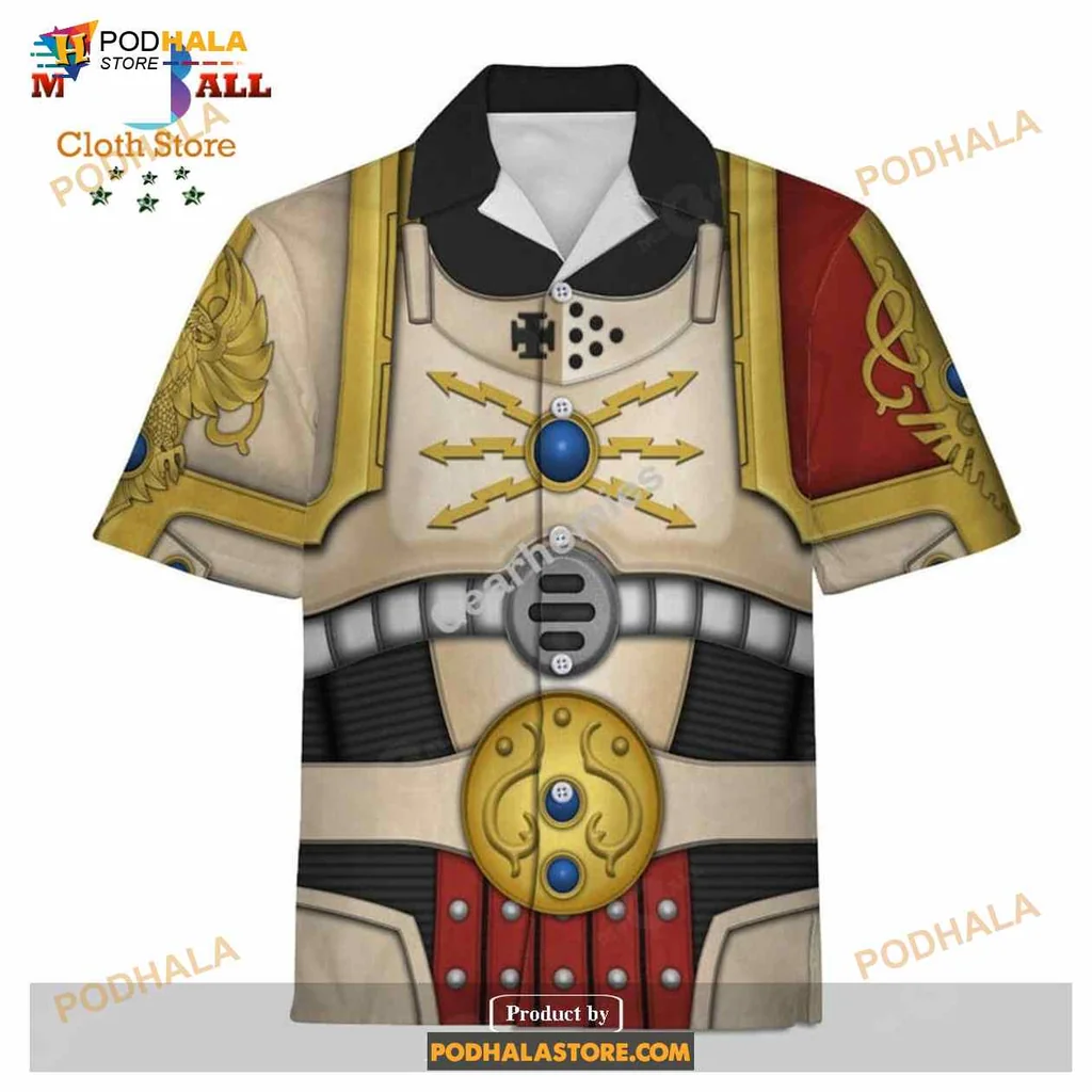Fantasy Sci Fi Armor Hawaiian Shirt With Bold Colors And Whimsical Design