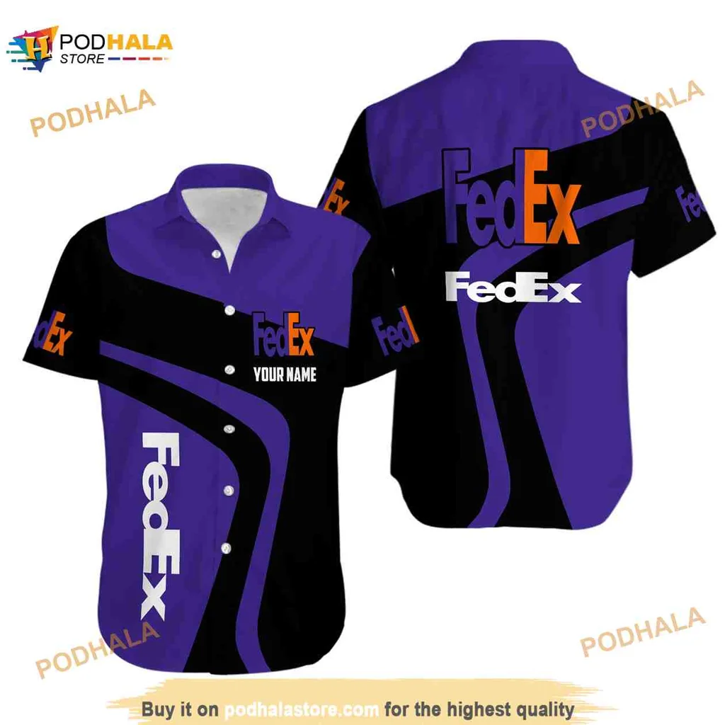 Fedex Logo Summer Hawaiian Shirt With Custom Name