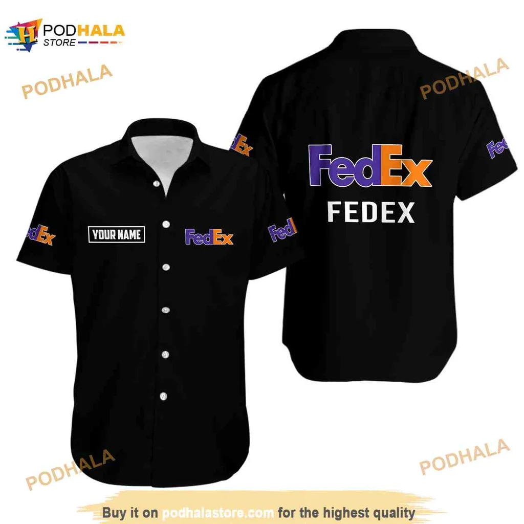 Fedex Logo Summer Hawaiian Shirt With Custom Name Option