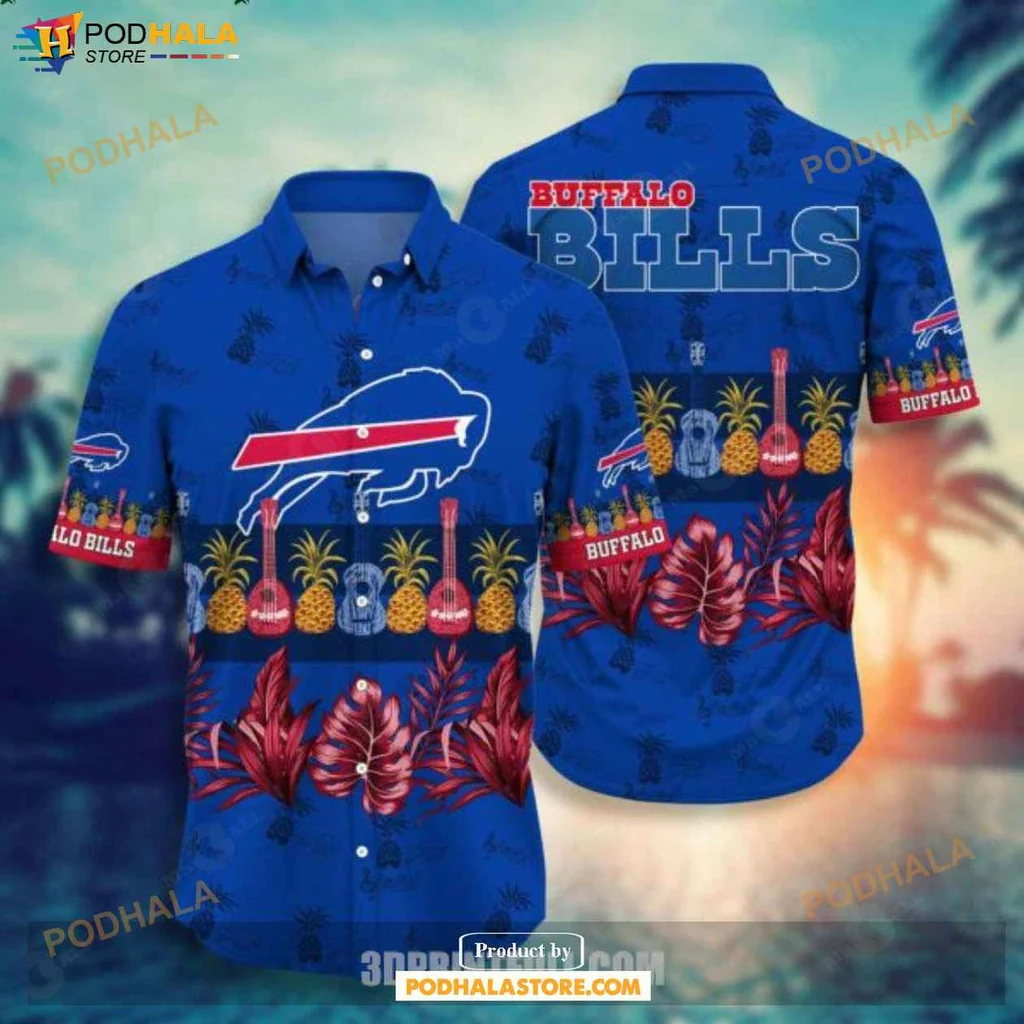 Festive Buffalo Bills Hawaiian Shirt, Vibrant Tropical Design For Summer Fun