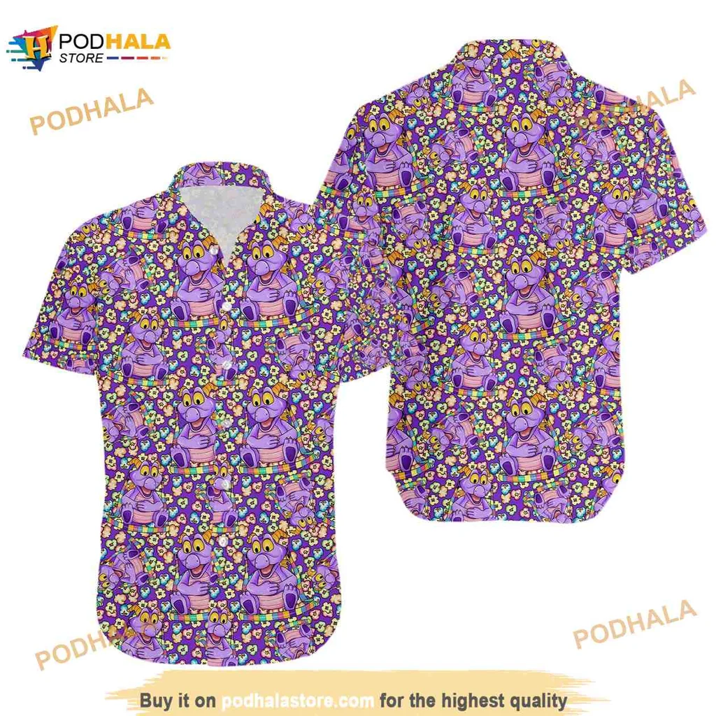 Figment Dragon Hawaiian Shirt Featuring Colorful Festival Design