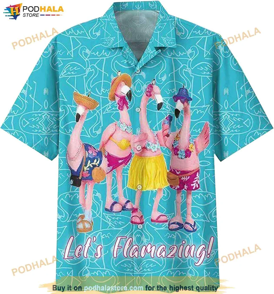 Flamingo Lovers Hawaiian Shirt, Lets Flamazing Design With Colorful Beach Attire