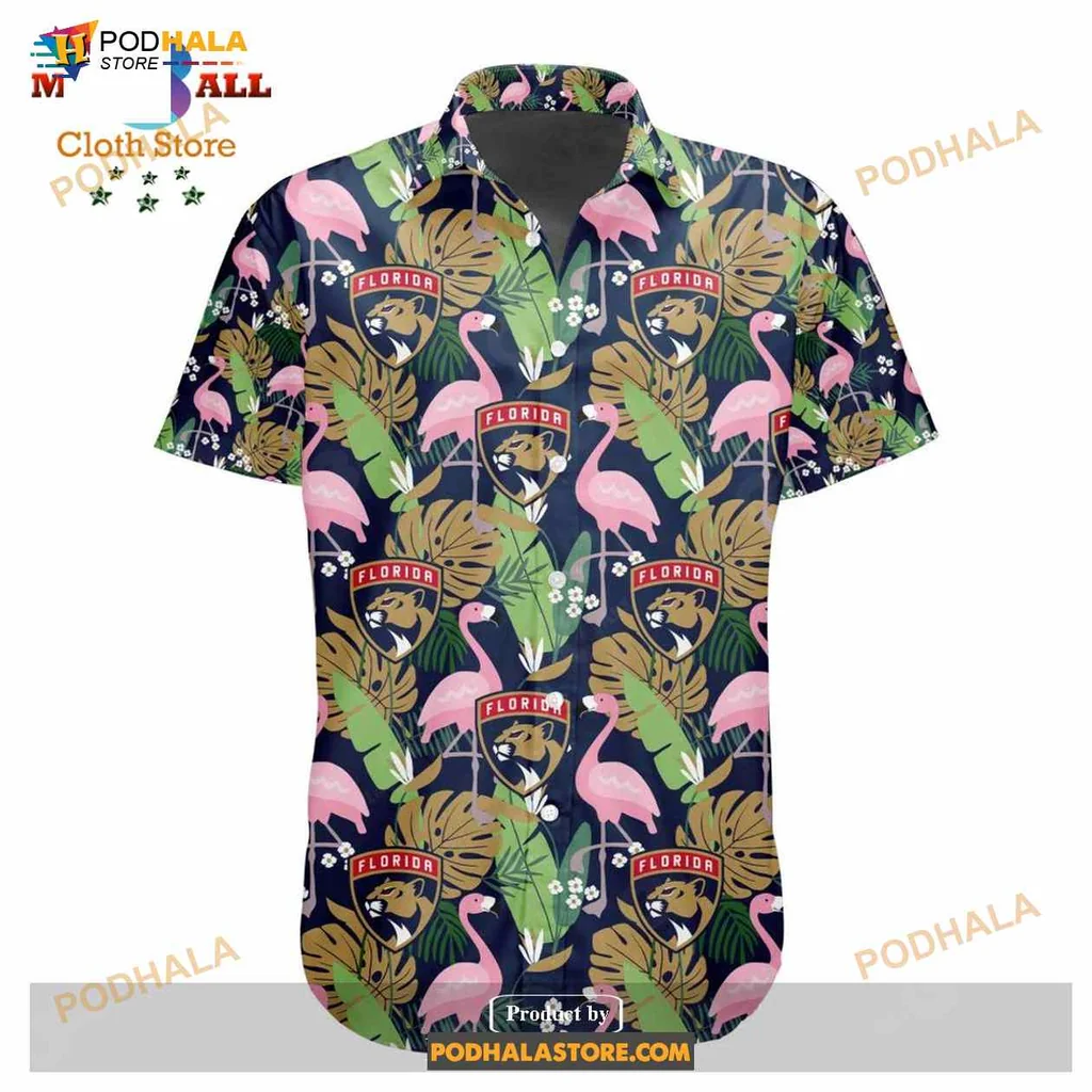 Flamingo Tropical Hawaiian Shirt With Bold Florida Design