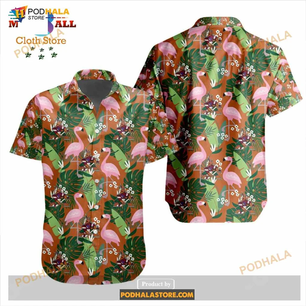 Flamingo Tropical Hawaiian Shirt With Colorful Floral Design