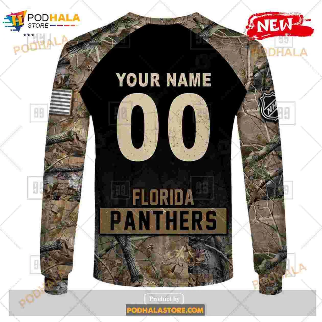 Florida Panthers Camouflage 3d Hoodie With Customizable Back - Product View 8 Florida Panthers Camouflage 3d Hoodie With Customizable Back - Product View 8