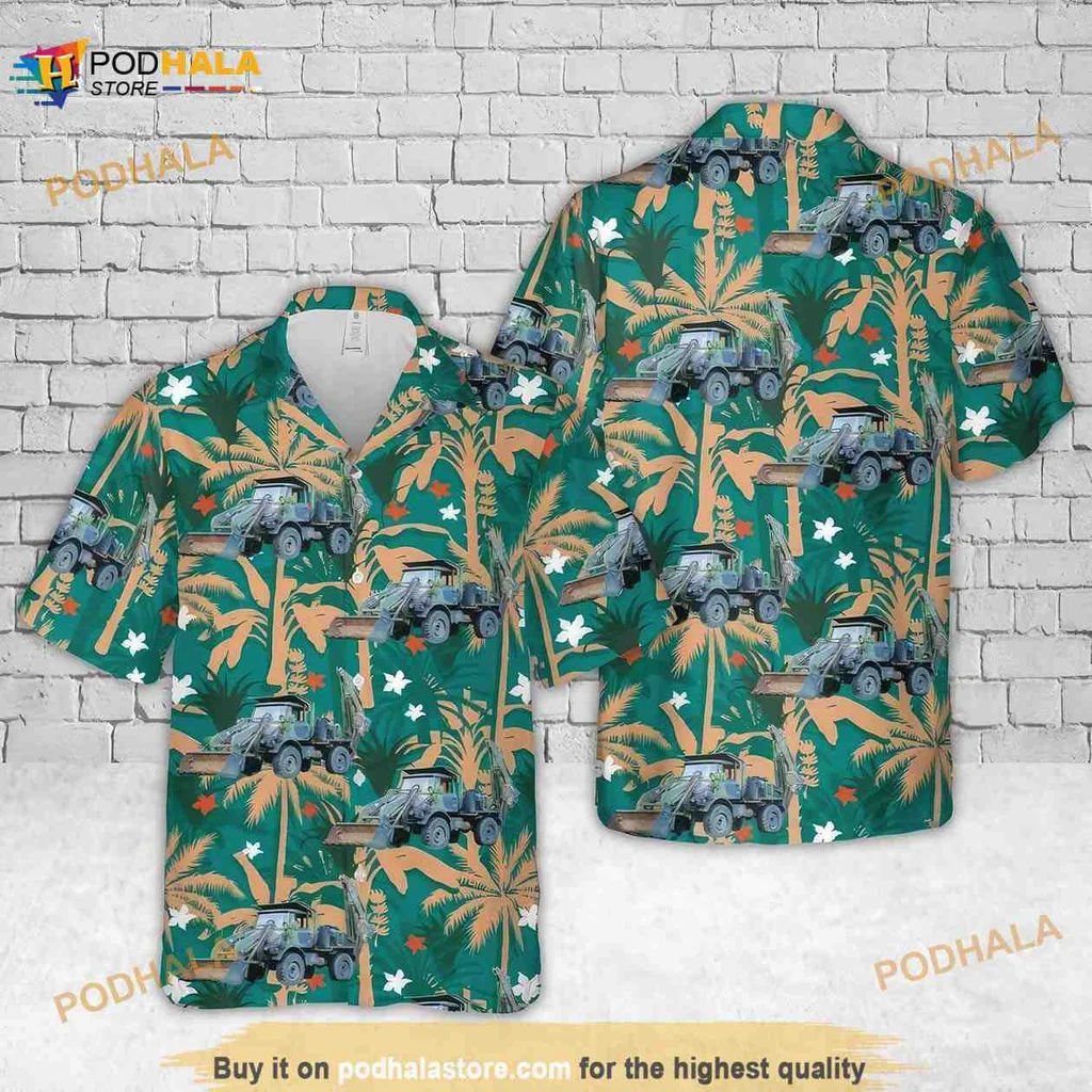 Freightliner Unimog 419 Hawaiian Shirt With Tropical Palm Tree Design