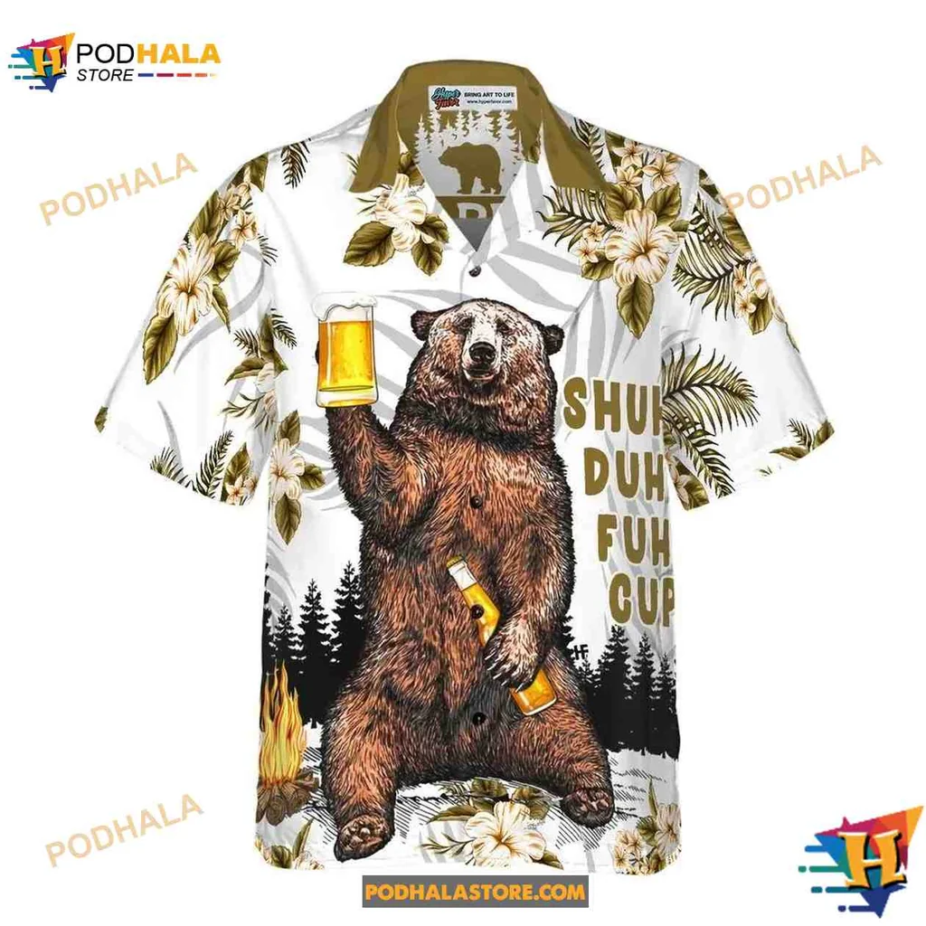 Funny Bear Beer Hawaiian Shirt, Colorful Summer Design For Men And Women