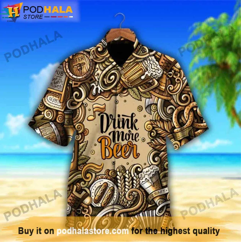 Funny Beer Celebration Aloha Shirt, Vibrant Craft Beer Design For Parties And Festivals