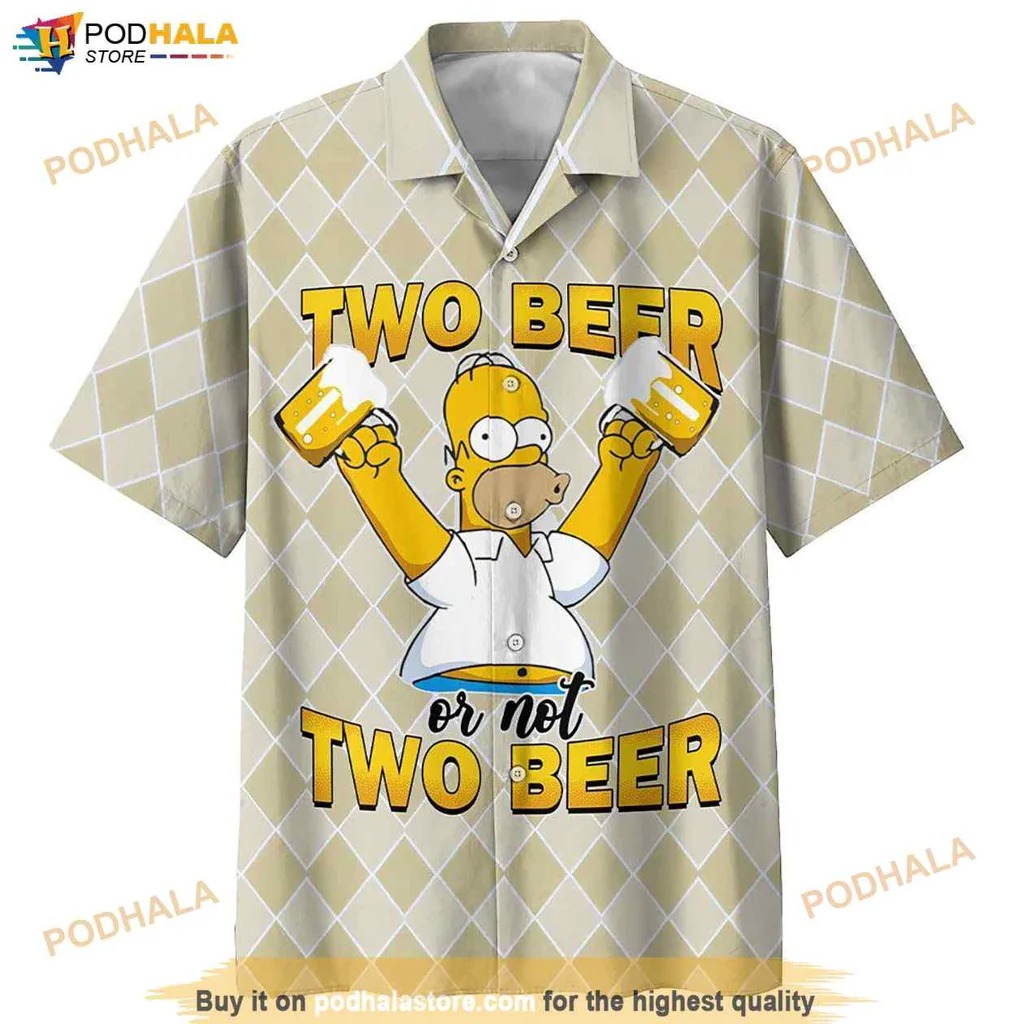 Funny Beer Lover Hawaiian Shirt, Two Beer Or Not Two Beer Graphic Design
