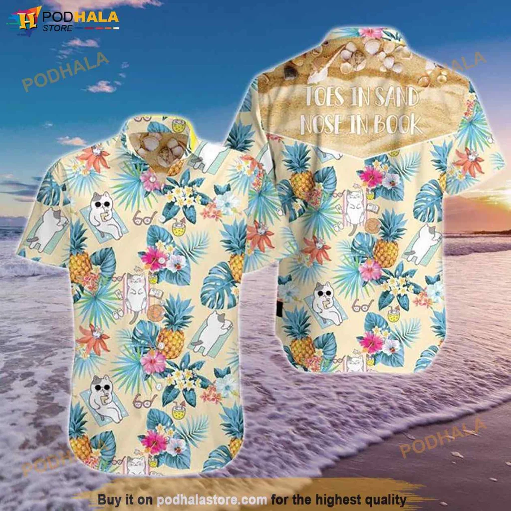 Funny Bulldog Tropical Shirt, Toes In Sand Nose In Book Design For Beach Lovers