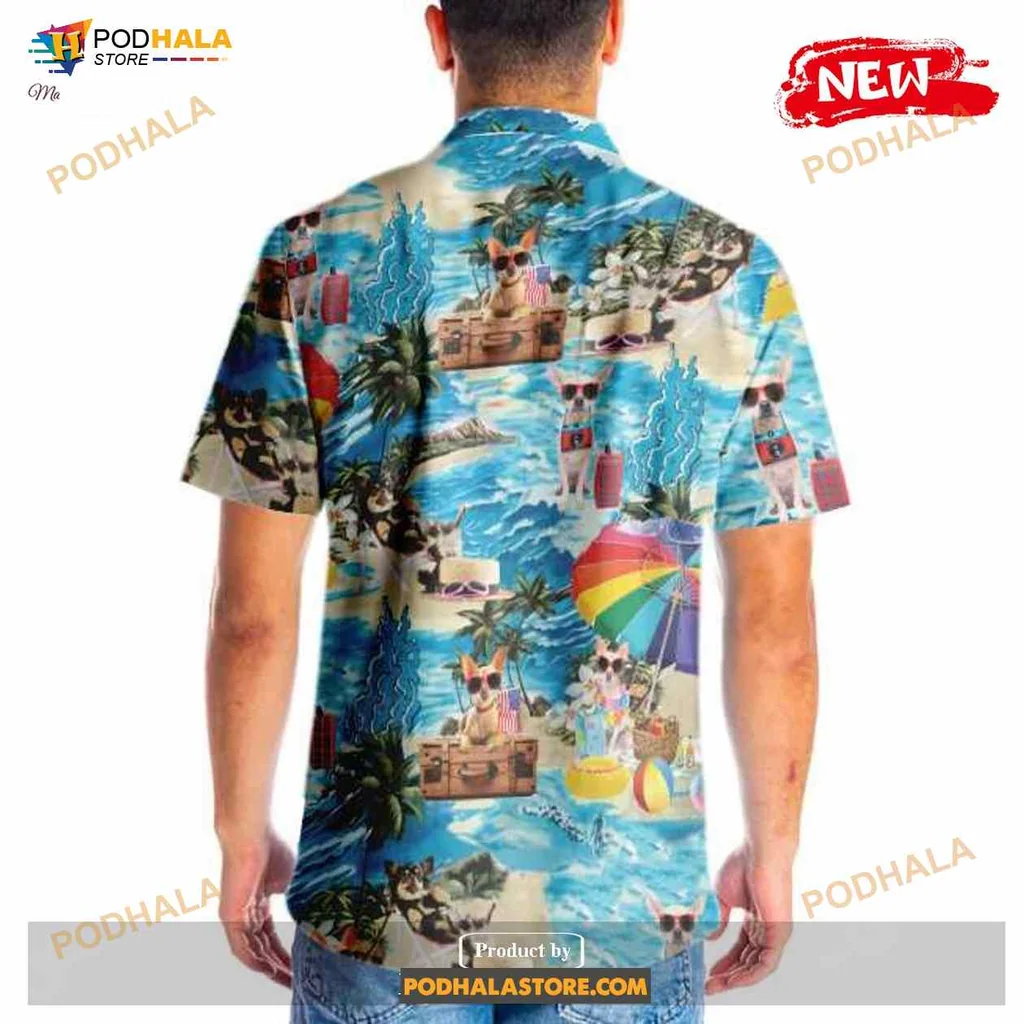 Funny Chihuahua Tropical Tropical Shirt With Playful Beach Design Funny Chihuahua Tropical Tropical Shirt With Playful Beach Design