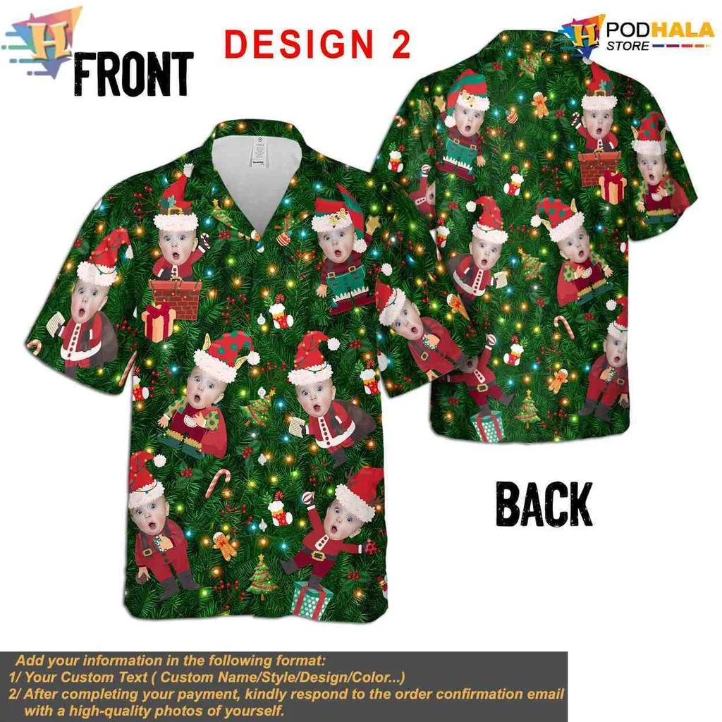Funny Christmas Dinosaur Tropical Shirt With Santa Hats And Festive Design Funny Christmas Dinosaur Tropical Shirt With Santa Hats And Festive Design