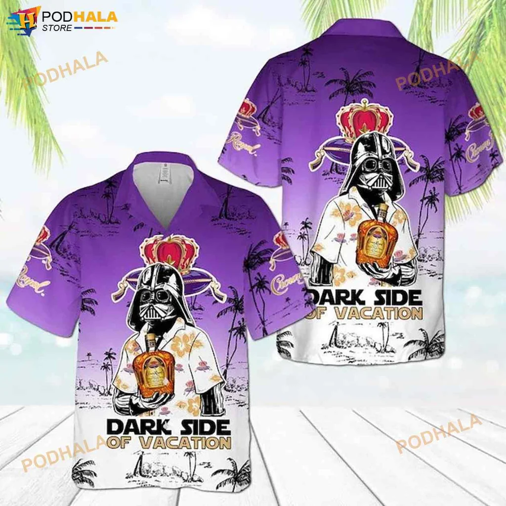 Funny Darth Vader Hawaiian Shirt, Dark Side Of Vacation Design