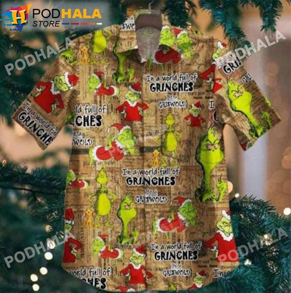 Funny Grinch Character Hawaiian Shirt, Be A Griswold Grinch Christmas Gift