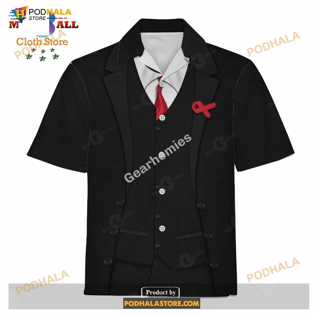 Funny Historical Hawaiian Shirt Featuring Vladimir Lenin Inspired Design