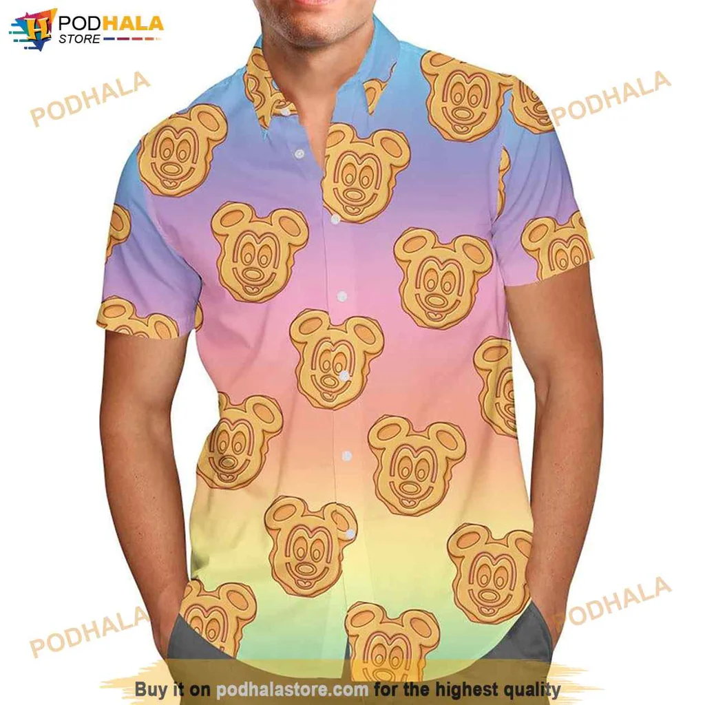 Funny Mickey Mouse Hawaiian Shirt, Vibrant Cartoon Design With Playful Colors