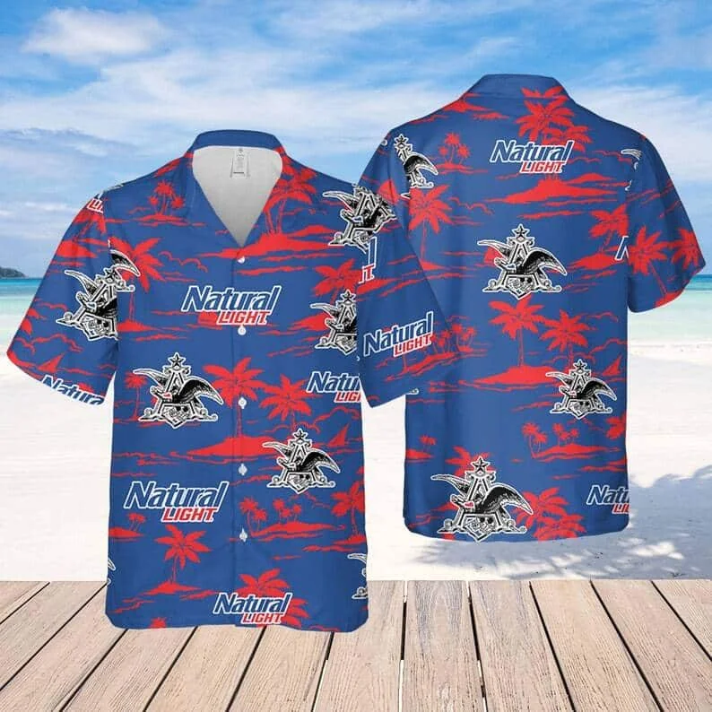 Funny Pirate Beer Hawaiian Shirt With Palm Trees And Natural Light Design