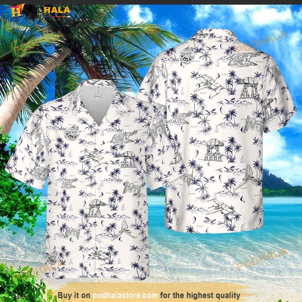 Funny Star Wars Hawaiian Shirt, Tropical Design For Beach Lovers And Fans