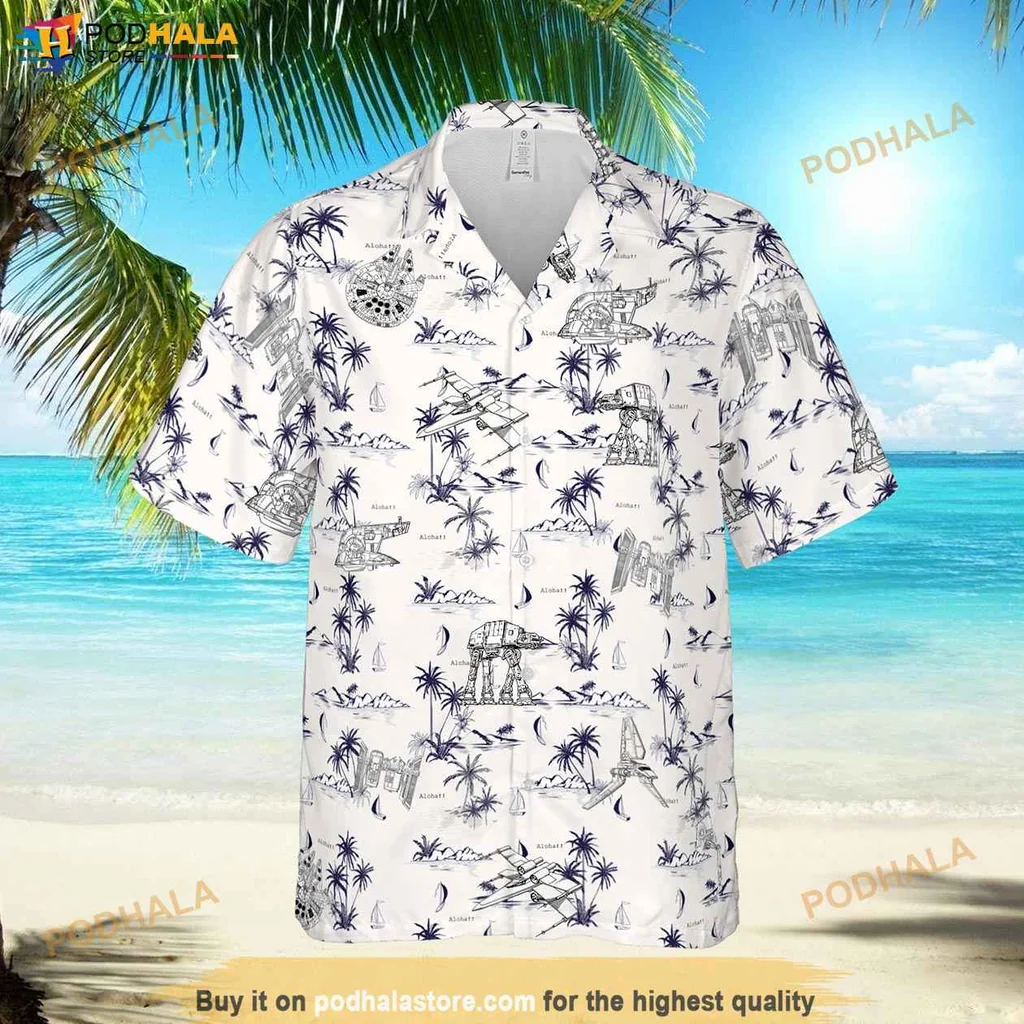 Funny Star Wars Tropical Shirt, Tropical Design For Beach Lovers And Fans Funny Star Wars Tropical Shirt, Tropical Design For Beach Lovers And Fans