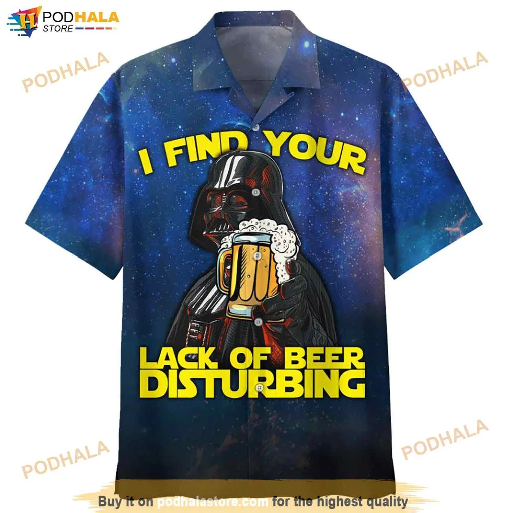 Funny Villain Beer Hawaiian Shirt, I Find Your Lack Of Beer Disturbing Design