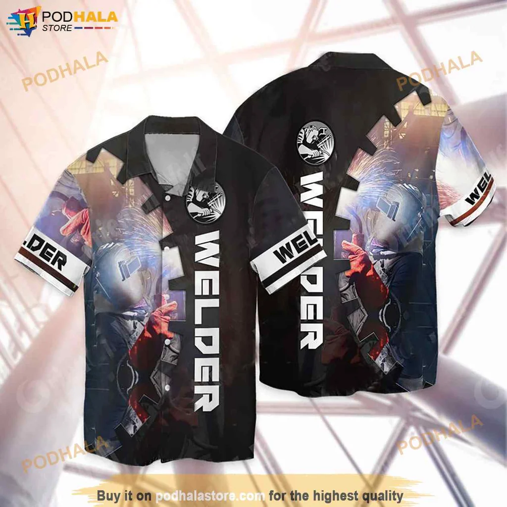 Funny Welder Hawaiian Shirt, Humorous Welding Design For Men And Women