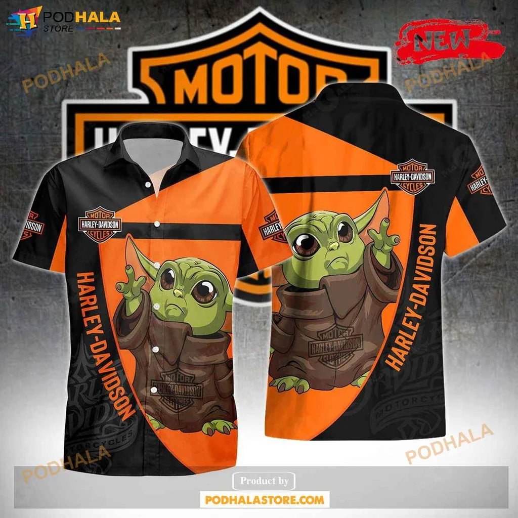Funny Yoda Tropical Shirt, Vibrant Summer Shirt For Men With Cartoon Design