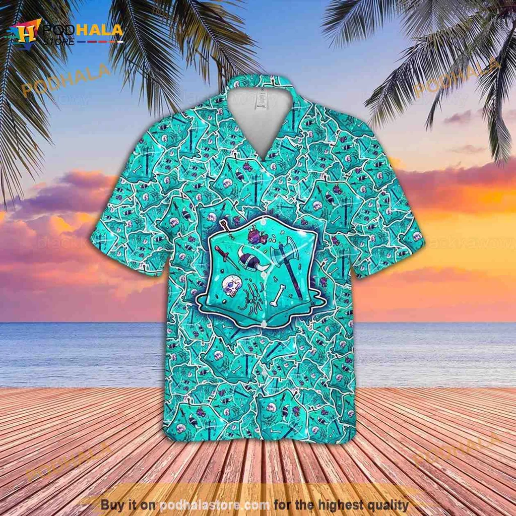 Gelatinous Cube Dnd Hawaiian Shirt With Tropical Adventure Design