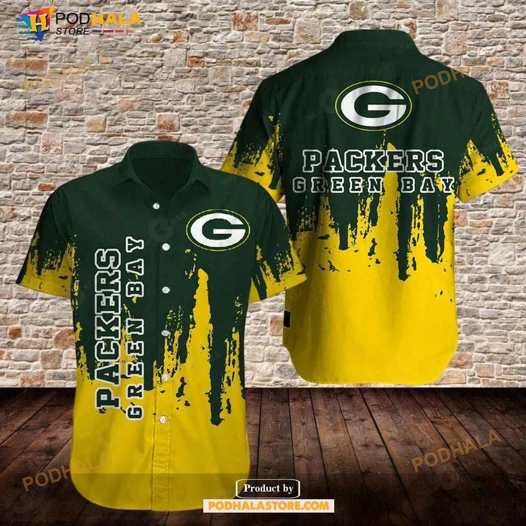 Green Bay Packers Aloha Shirt With Bold Team Colors And Iconic Logo